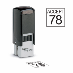 Custom Square Inspection 4921 Trodat self inking inspection stamp. Custom inspection stamps and quality inspection stamps are high quality and easy to use made in the USA.