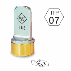 Industrial Metal with Vinyl Large Custom Hexagon Inspection stamps. Custom inspection stamps and quality inspection stamps are high quality and easy to use made in the USA .