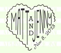 Custom Wedding Initial and Date Monogram  stamp custom return address rubber stamp great for stationary, weddings, invitations.