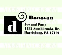 Modern Monogram Custom Return Address  custom return address rubber stamp great for stationary, weddings, invitations.