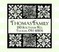 Custom Return Address with Block Print stamp custom return address rubber stamp great for stationary, weddings, invitations.