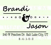 Stylish Monogram Return Address  stamp custom return address self inking stamp great for stationary, weddings, invitations.