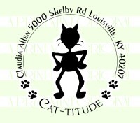 Cat-titude  cat-lovers return address  self inking and rubber stamps great for cards, gifts, and crafts.