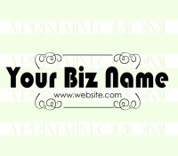 Custom Business Card Logo- Etsy Shop self inking and rubber stamps great for business cards, business logos, and crafts.