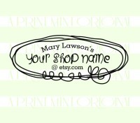 Doodle Business Card Logo Custom Shop  rubber stamps great for business cards, business logos, and crafts.