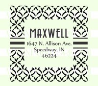 Last Name Return Address - Monogram wedding  custom return address rubber stamp great for stationary, weddings, invitations.