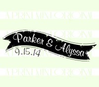 Personalised Wedding Rubber Stamp Banner Invitation 