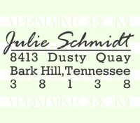 Custom Return Address Name  stamp custom return address self inking stamp great for stationary, cards, invitations.