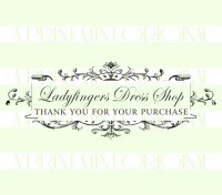 Custom Elegant Business Card Thank You  self inking and great for business cards, business logos, and crafts.