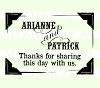 Custom Wedding Thank You Stamp- Wedding  custom return address rubber stamp great for stationary, weddings, invitations.