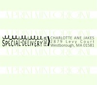 Custom Return Address Special Delivery  custom return address rubber stamp great for stationary, weddings, invitations.