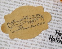 Custom Halloween Invitation custom return address rubber stamp great for stationary, cards, invitations.