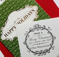 Merry Christmas Stamp- Vintage Christmas rubber stamp and great for cards, gifts, and crafts.