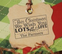 Christmas Stamp- Christmas Joy and Love  self inking and great for cards, gifts, and crafts.