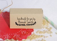 Handmade by Stamp- Wreath Made By  self inking and great for cards, gifts, and crafts.