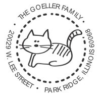 Personalized self-inking cat return address stamp ideal for envelopes, stationary, weddings, invitations,
Customized return address stamp.