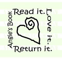 Custom Heart Book Stamp- Book Belongs To custom rubber stamp great for books, and classrooms.