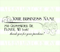 Whimsical Business Card Etsy Shop self inking and rubber stamps great for business cards, business logos, and crafts.