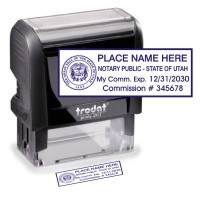 Order today at Salt Lake Stamp.Utah Notary Trodat Self-inking Stamp. Violet ink, stamp size 5/8" x 2-1/2". High Quality Stamp