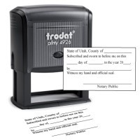 Acknowledgement Notary stamp Trodat self inking stamp 4926 self inking stamp. Our notary supplies conform to Utah notary laws, are manufactured in-house.