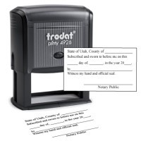 Utah notary Jurat-N18 Trodat Self-Inking Stamp, Jurat Utah notary . Our notary supplies conform to Utah notary laws, are manufactured in-house.