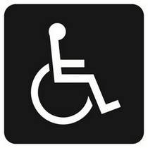 Wheelchair Symbol 8” x 8” economy braille signs. Produced with standard designs these ADA signs are an economical way to achieve ADA compliance.