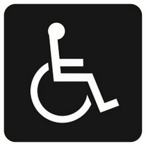 Wheelchair Symbol 8” x 8” economy braille signs. Produced with standard designs these ADA signs are an economical way to achieve ADA compliance.