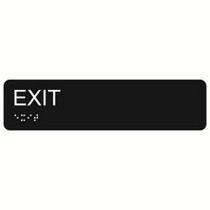Exit 2″ x 8″ economy braille signs. Produced with standard designs these ADA signs are an economical way to achieve ADA compliance.
