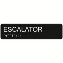 Escalator 2″ x 8″ economy braille signs. Produced with standard designs these ADA signs are an economical way to achieve ADA compliance.