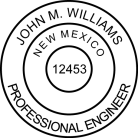 Order today from Salt Lake Stamp. New Mexico Engineer Seal Stamps conforms to New Mexico laws. We also carry Architect seal stamps