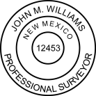 Order today at Salt Lake Stamp. New Mexico Professional Surveyor Seal Trodat stamp  conforms to New Mexico laws. We also carry Architect and Engineer Stamps