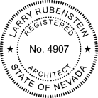 Nevada Architect Seal Traditional Trodat self inking stamp. For Professional Architect and Engineer stamps.