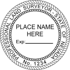 Nevada Professional Land Surveyor Seal Traditional rubber stamp conforms to Nevada  laws. For Professional Architect and Engineer stamps.
