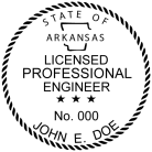 Order here at Salt Lake Stamp Today. Arkansas Professional Engineer Seal stamp. Guaranteed to last.
