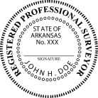 Arkansas Professional Surveyor Seal Pre inked X-stamper stamp. X-Stamper the highest quality product