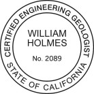 California Professional Engineering Geologist Seal  Xstamper conforms to Nevada laws. For Professional Architect and Engineer stamps. High quality