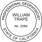 California Professional Geophyisicist Seal  X-Stamper Trodat conforms to Nevada laws. For Professional Architect and Engineer stamps. High quality