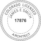 Colorado Architect Seal Stamps conforms to Colorado laws. Order today from Salt Lake Stamp For Professional Architect and Engineer stamps.