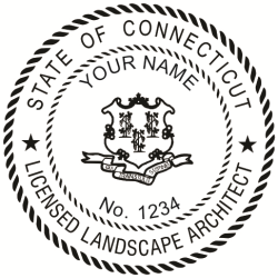 Order today from Salt Lake Stamp. Connecticut Landscape Architect  Stamp Seal conforms to Utah laws. We also carry engineer stamps.