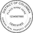 District of Columbia Property Appraiser  Seal Personal embosser conforms  to state  laws. For Professional Architect and Engineers.