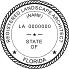 Florida Registered Landscape Architect Seal Embosser