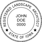 Iowa Professional Architect Seal Traditional rubber stamp guaranteed to last.