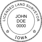 Iowa Licensed Land Surveyor Seal Embosserr