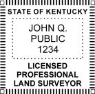 Kentucky Land Surveyor Seal  Trodat Self-inking  Stamp conforms to state  laws. For Professional Architect and Engineer stamps.