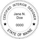 Maine Certified Interior Designer Seal Embosser
