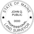 Maine Professional Land Surveyor Seal Embosser