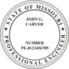 Missouri Professional Engineer Seal Embosser