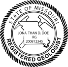 Missouri Registered Geologist Seal Embosser