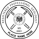 Mississippi Professional Geologist Seal Embosser