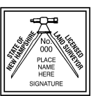 New Hampshire Land Surveyor Seal pre-inked X-Stamper conforms to state  laws. For Professional Architect and Engineer stamps.